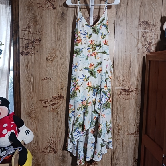 Francescas Maddyx by Mi ami Tropical Floral Hawiian Maxi Dress Size Small - Picture 2 of 14